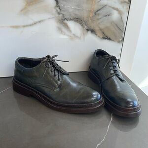 UNTAMED STREET Italian Leather Size 45 (12) York Dark Green Welted Derby Shoes